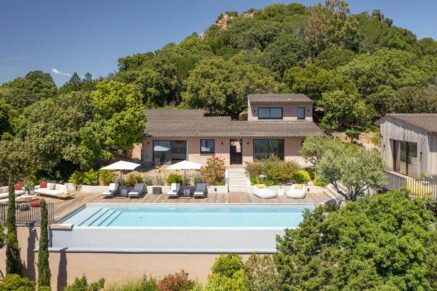 Porto-Vecchio, Palombaggia, Villa vue mer panoramique, 6 chambres, piscine chauffée, plage à pied