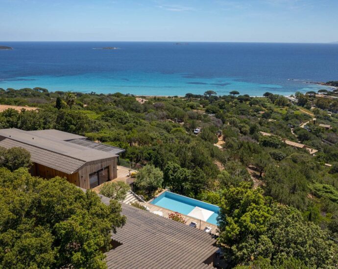 Porto-Vecchio, Palombaggia, Panoramic Sea View Villa, 6 Bedrooms, Heated Pool, Walking Distance to Beach