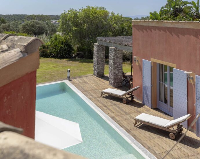 Bonifacio, Villa, 4 chambres, vue montagnes, piscine, proche plage