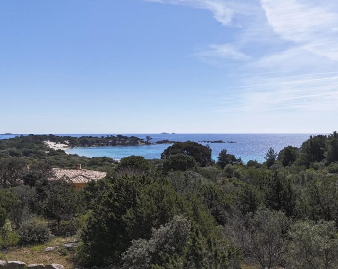 Exclusive listing, Palombaggia, building plot, sea view, walking distance to the beach.