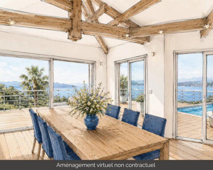 Coti-Chiavari, 6-bedroom villa, panoramic sea view, apartment, pool, close to beach