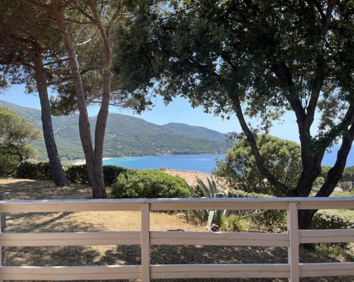 Exclusive, North of Ajaccio, Tiuccia, Calcatoggio,  stone-built villa, 5 bedrooms, pool, gym, sea view, walking distance to the beach
