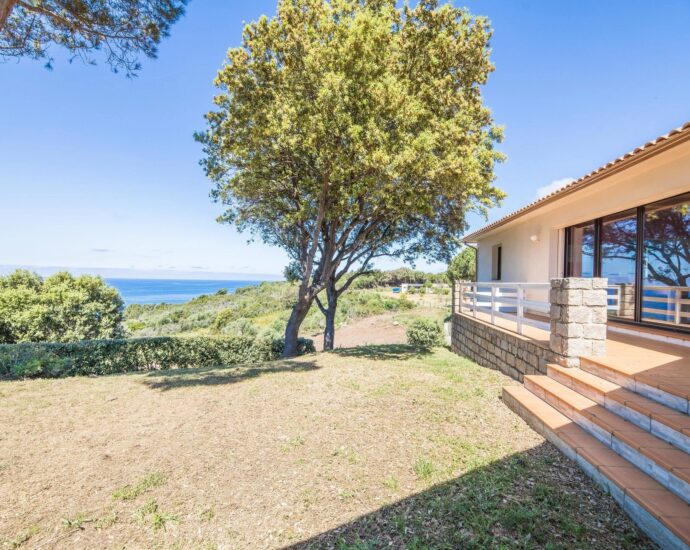 Exclusive, North of Ajaccio, Tiuccia, Calcatoggio,  stone-built villa, 5 bedrooms, pool, gym, sea view, walking distance to the beach
