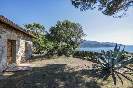 Exclusive, North of Ajaccio, Tiuccia, Calcatoggio,  stone-built villa, 5 bedrooms, pool, gym, sea view, walking distance to the beach