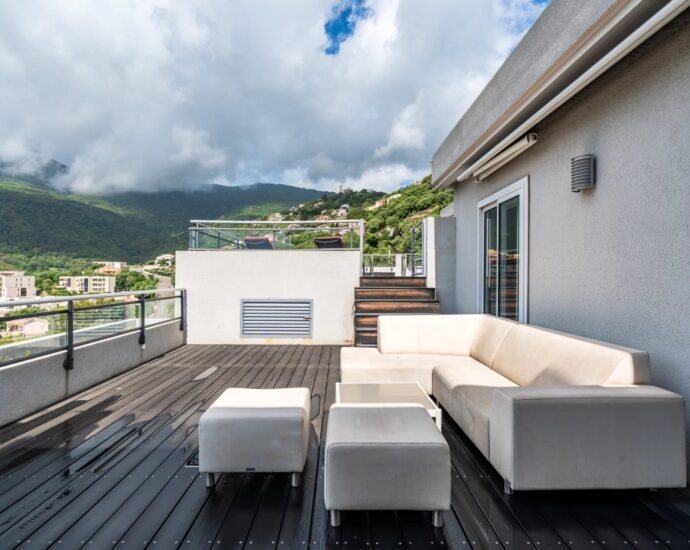 Bastia, Ville di Pietrabugno, Penthouse, vue mer, 4 chambres, piscine, proche plages