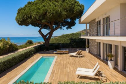 Exclusive, Ajaccio, Route des Sanguinaires,  Villa with panoramic sea views, 4 bedrooms, swimming pool, and walking distance to the beach