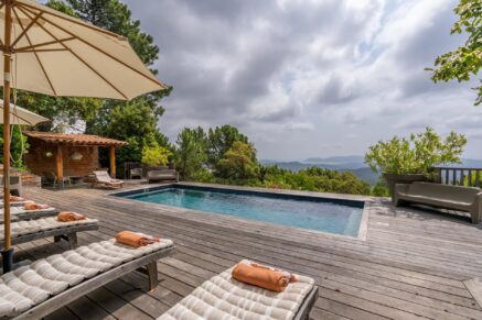 Porto-Vecchio, 3 villas, 7 chambres, piscine, vue mer et montagnes, proche plage